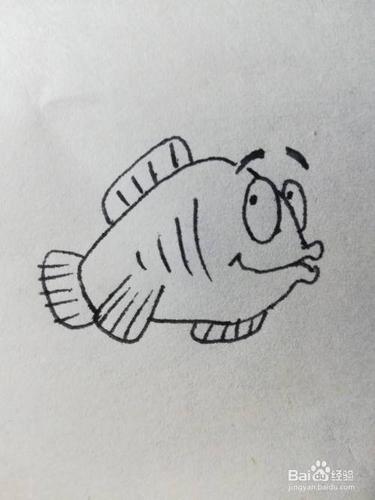 怎么画可爱鱼简笔画