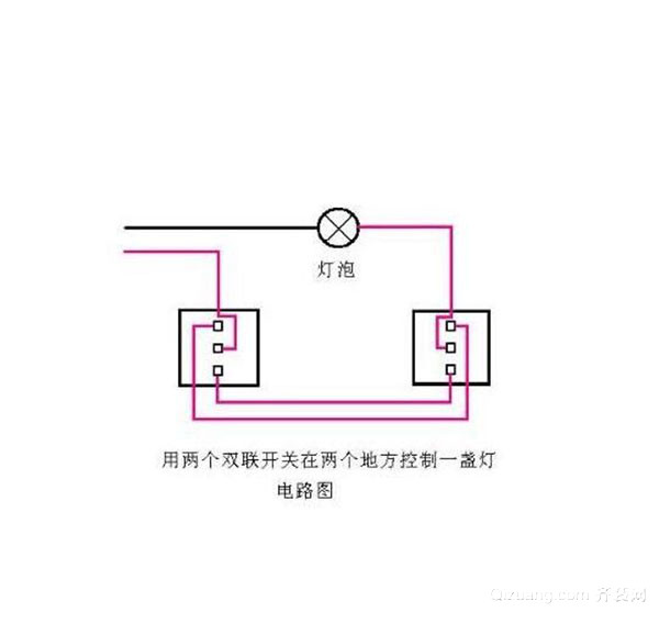 双控开关接线图解